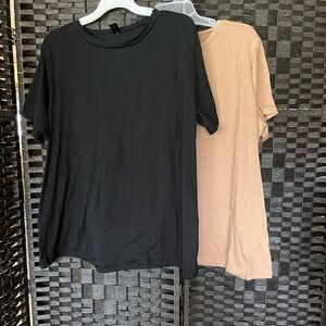 2 SHEIN Black & Brown Curve T-Shirts